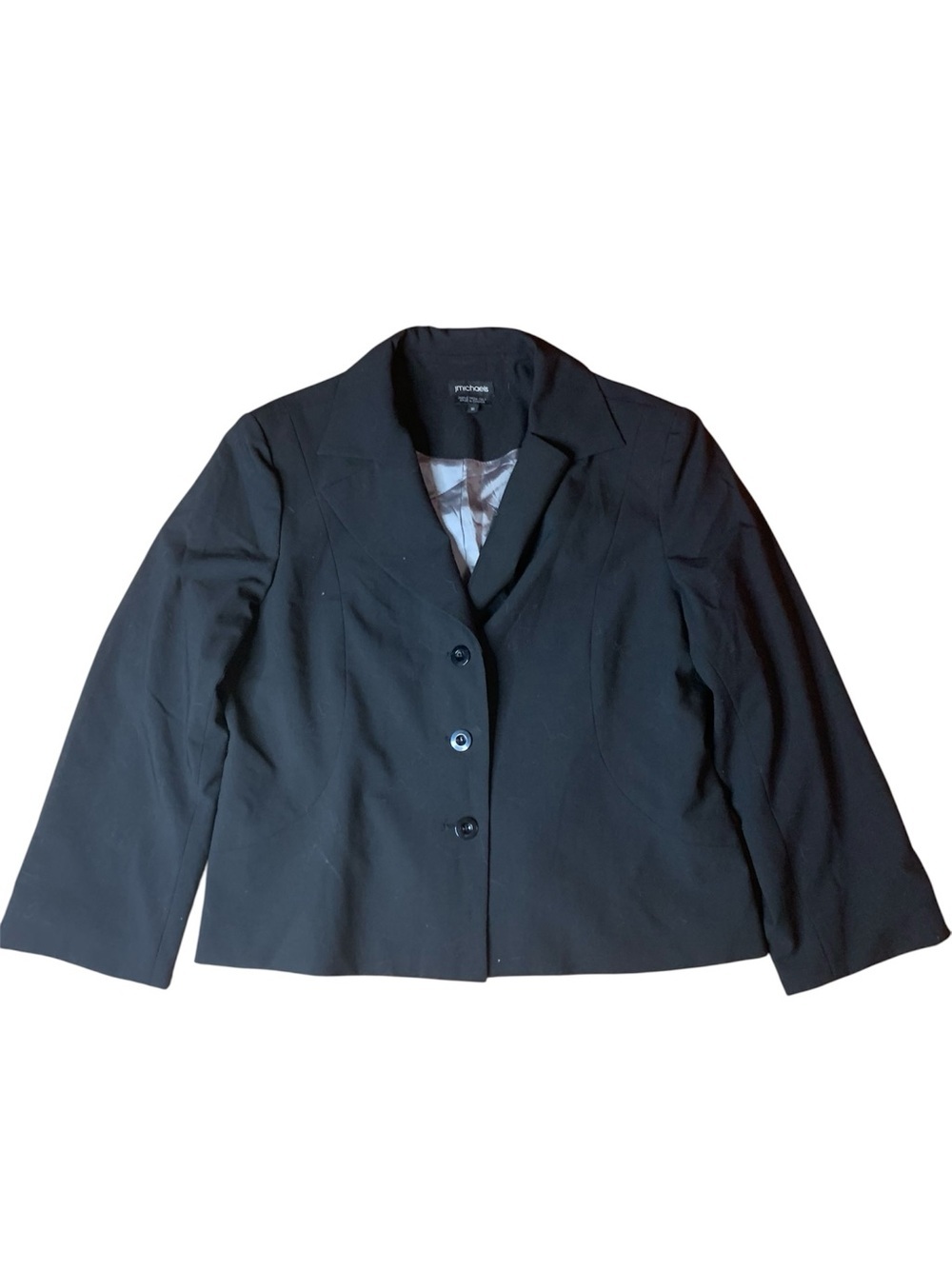 J. Michaels Classic Black Blazer – Made in Canada – Size 16